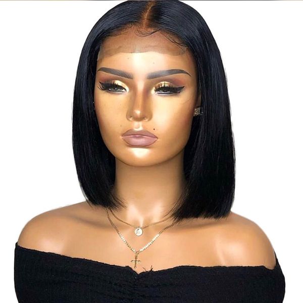 13x6 deep part human hair lace front wigs with baby hair pre plucked short bob brazilian virgin middle part wig for black women, Black;brown
13x6 deep part human hair lace front wigs with baby hair pre plucked short bob brazilian virgin middle part wig for black women, Black;brown
