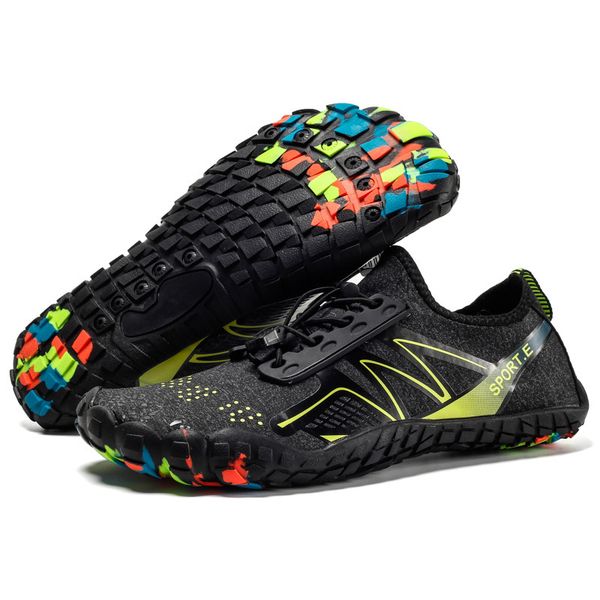 swimming water men barefoot outdoor beach sandals upstream aqua shoes plus size nonslip river sea diving sneakers t200523, Black 
swimming water men barefoot outdoor beach sandals upstream aqua shoes plus size nonslip river sea diving sneakers t200523, Black