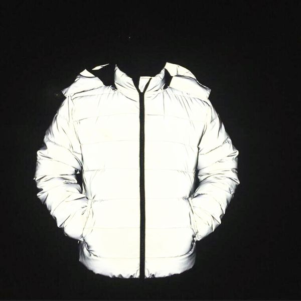 2019 new winter men's casual jackets men warm coat personality reflective jacket thick parka night reflect light hooded jackets, Black
2019 new winter men's casual jackets men warm coat personality reflective jacket thick parka night reflect light hooded jackets, Black