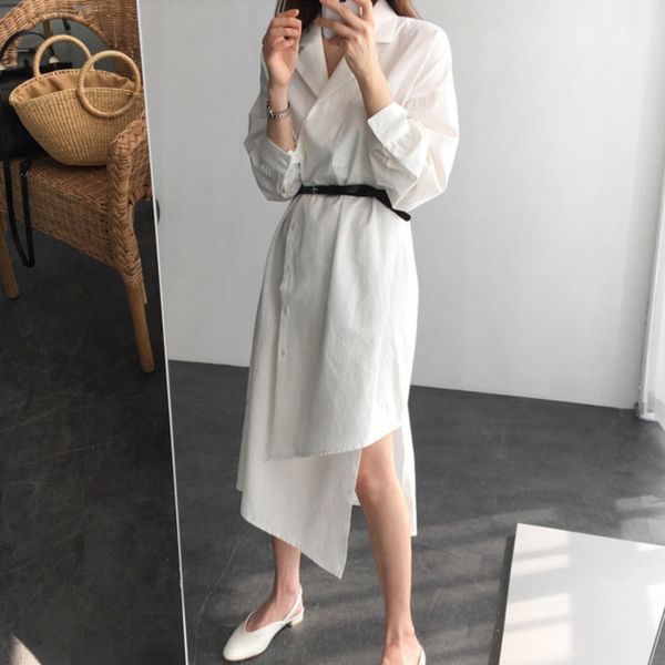 2020summer new full rregular solid color v neck button ruffles loose casual asymmetrical girl female shirt dress dresses+belt e6, Black;gray
2020summer new full rregular solid color v neck button ruffles loose casual asymmetrical girl female shirt dress dresses+belt e6, Black;gray