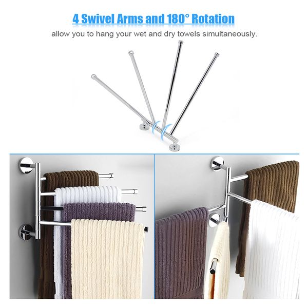 wall-mounted towel rack stainless steel swivel bar towel rack multifunctional bath towel holder for bathroom home l tools
wall-mounted towel rack stainless steel swivel bar towel rack multifunctional bath towel holder for bathroom home l tools