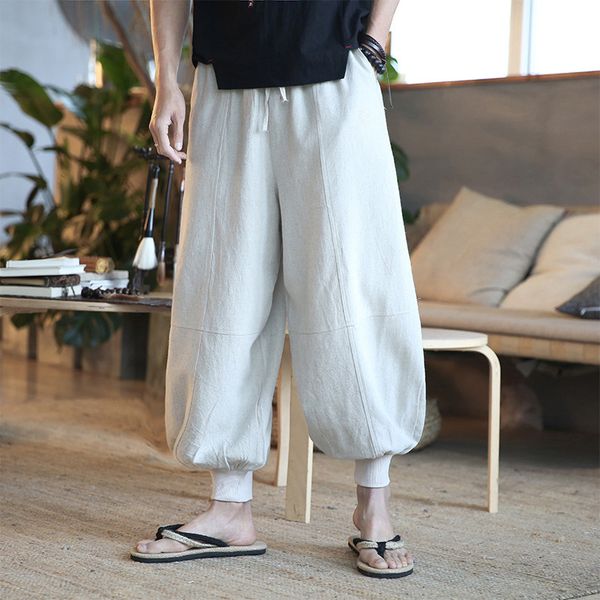 #4599 new 2019 vintage bloomers pants men cotton linen big size loose solid color elastic waist vintage japanese streetwear 5xl, Black
#4599 new 2019 vintage bloomers pants men cotton linen big size loose solid color elastic waist vintage japanese streetwear 5xl, Black