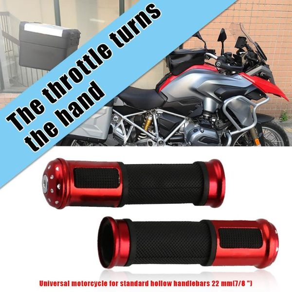 1 pair 7/8 aluminum motorcycle handlebar grips anti-skid rubbe 22mm practical durable refit universal motorbike accessories
1 pair 7/8 aluminum motorcycle handlebar grips anti-skid rubbe 22mm practical durable refit universal motorbike accessories