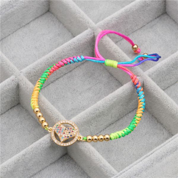 handmade adjustable cubic zirconia heart bracelet diy colorful rope woven bracelet for women friendship bracelets charms, Golden;silver
handmade adjustable cubic zirconia heart bracelet diy colorful rope woven bracelet for women friendship bracelets charms, Golden;silver