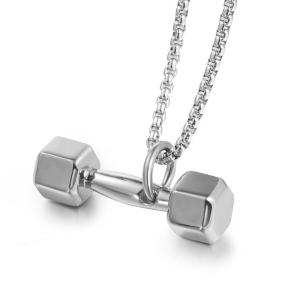 hemiston stainless steel fitness dumbbells necklace 2020 link chain fashion jewelry style bijoux gift for men, Silver
hemiston stainless steel fitness dumbbells necklace 2020 link chain fashion jewelry style bijoux gift for men, Silver