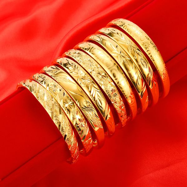 wholesales fashion gold-color smooth round bangles classic women's jewelry bracelet for women wedding accessories pulseras mujer, Black
wholesales fashion gold-color smooth round bangles classic women's jewelry bracelet for women wedding accessories pulseras mujer, Black
