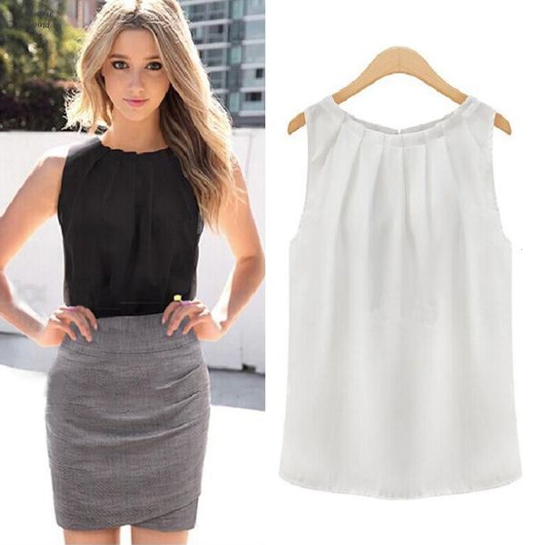 1pc tropical women t shirt femininas sleeveless chiffon ladies casual fold clothing drop shipping, White
1pc tropical women t shirt femininas sleeveless chiffon ladies casual fold clothing drop shipping, White