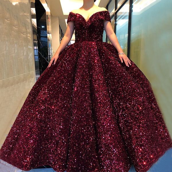 luxury bling sequins satin wedding dress ball gown off the shoulder corset back arabic south african party dress bridal ball gowns, White
luxury bling sequins satin wedding dress ball gown off the shoulder corset back arabic south african party dress bridal ball gowns, White