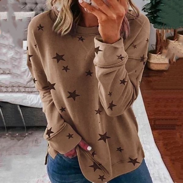 new women fashion autumn round neck star print shirt casual long sleeve tunic t-shirts blouses 2020, White
new women fashion autumn round neck star print shirt casual long sleeve tunic t-shirts blouses 2020, White