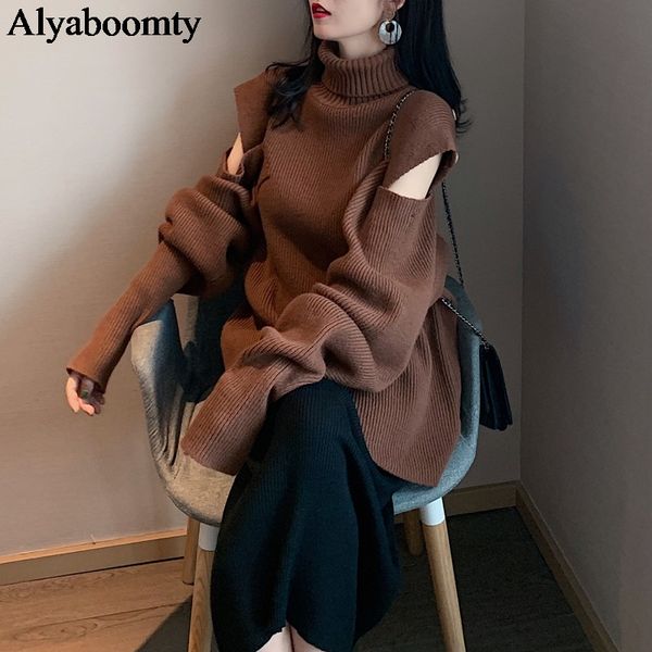 women's sweaters korean style ulzzang autumn winter women pullover turtleneck off shoulder knitted sweater harajuku streetwear ladies o, White;black
women's sweaters korean style ulzzang autumn winter women pullover turtleneck off shoulder knitted sweater harajuku streetwear ladies o, White;black