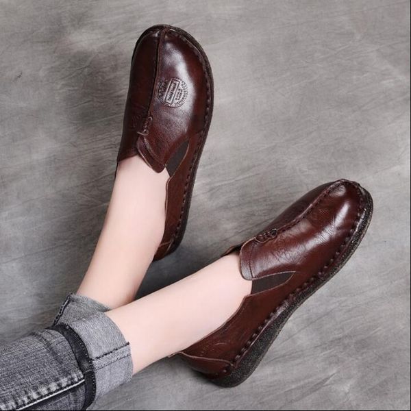 2020 spring fashion retro hand-sewing shoes genuine leather women casual shoes women soft bottom comfortable loafers, Black
2020 spring fashion retro hand-sewing shoes genuine leather women casual shoes women soft bottom comfortable loafers, Black