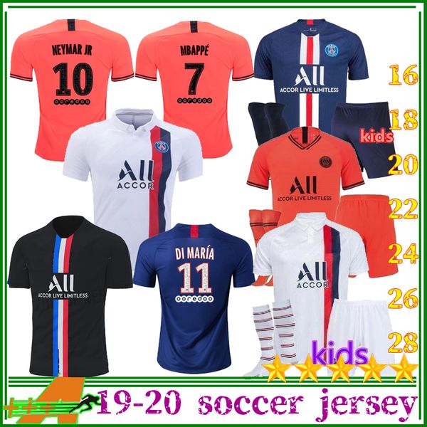 thai quality psg 19 20 soccer jerseys kids kit 2019 2020 mbappe cavani icardi home away third football shirt blue white maillot uniform, Black;yellow
thai quality psg 19 20 soccer jerseys kids kit 2019 2020 mbappe cavani icardi home away third football shirt blue white maillot uniform, Black;yellow