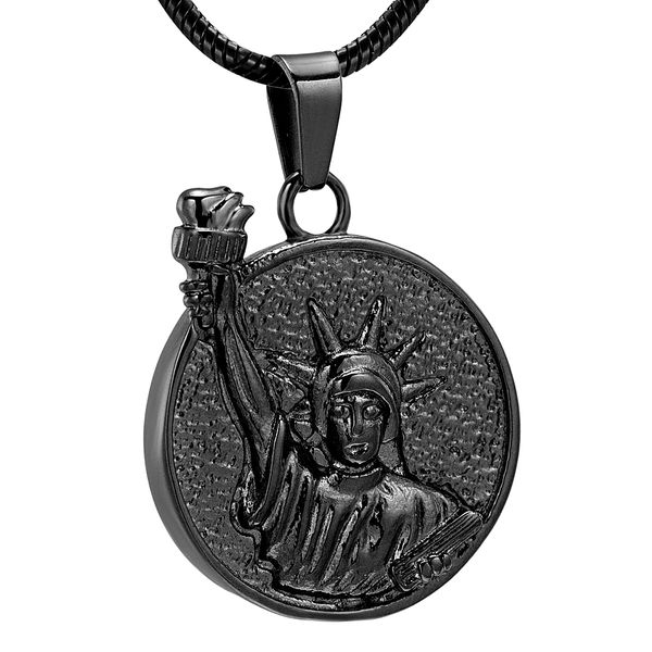 ijd9818 statue of liberty memorial necklace black color cool men necklace loss of love ashes holder keepsake for human/ animal, Silver
ijd9818 statue of liberty memorial necklace black color cool men necklace loss of love ashes holder keepsake for human/ animal, Silver