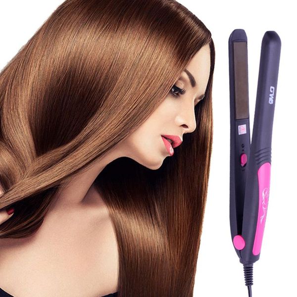 110-220v eu plug professional hair straightener tourmaline ceramic heating plate adjustable temperature styling tools travel, Black
110-220v eu plug professional hair straightener tourmaline ceramic heating plate adjustable temperature styling tools travel, Black