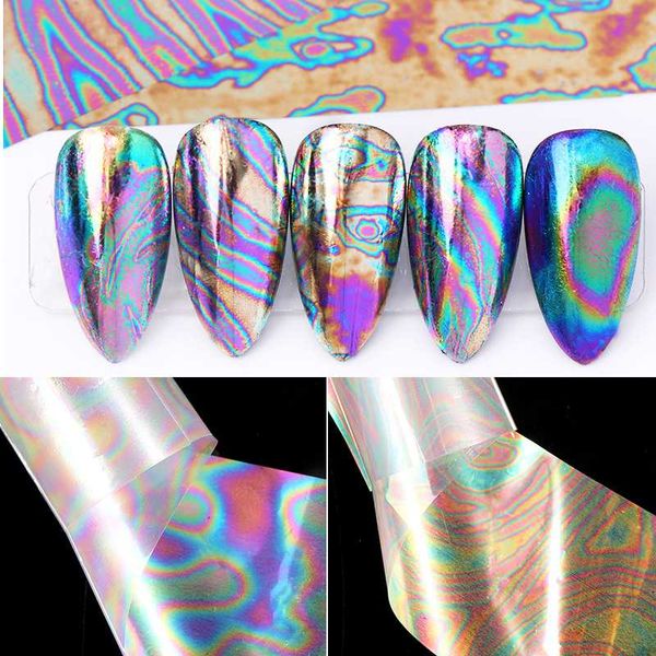 10 pieces of nail foil stickers color pattern nail stickers with mirror laser effect art decorations, Black
10 pieces of nail foil stickers color pattern nail stickers with mirror laser effect art decorations, Black