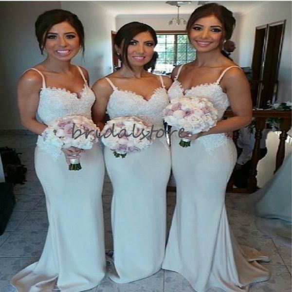 mermaid bridesmaid dresses spaghetti straps floor length country garden wedding guest gowns 2020 appliques maid of honor skirts, White;pink
mermaid bridesmaid dresses spaghetti straps floor length country garden wedding guest gowns 2020 appliques maid of honor skirts, White;pink