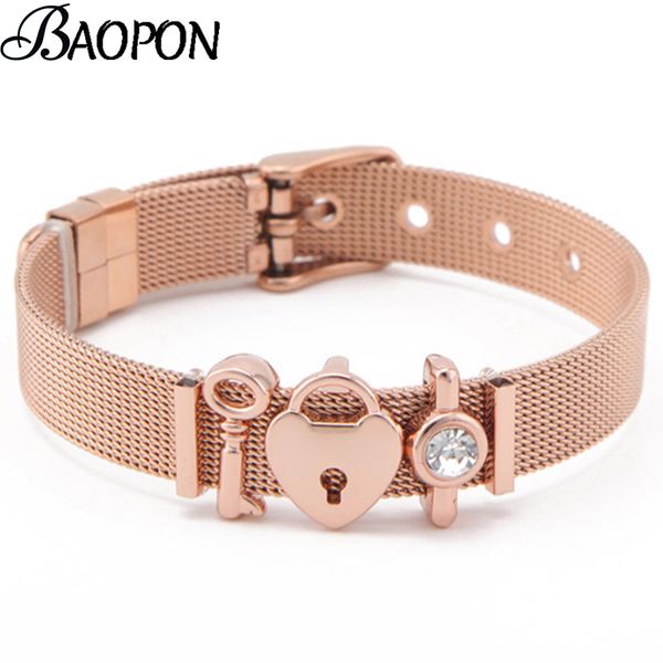 fashion rose gold color stainless steel mesh bracelet set double heart charm brand bracelet bangle for woman new year gift, Black
fashion rose gold color stainless steel mesh bracelet set double heart charm brand bracelet bangle for woman new year gift, Black