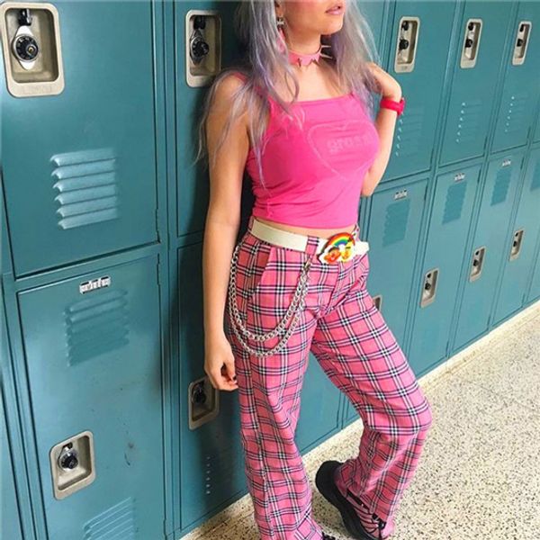 street style женские брюки прямые модные plaid печатные повседневные брюки с цепью поясами женские desigenr одежда, Black;white
street style женские брюки прямые модные plaid печатные повседневные брюки с цепью поясами женские desigenr одежда, Black;white