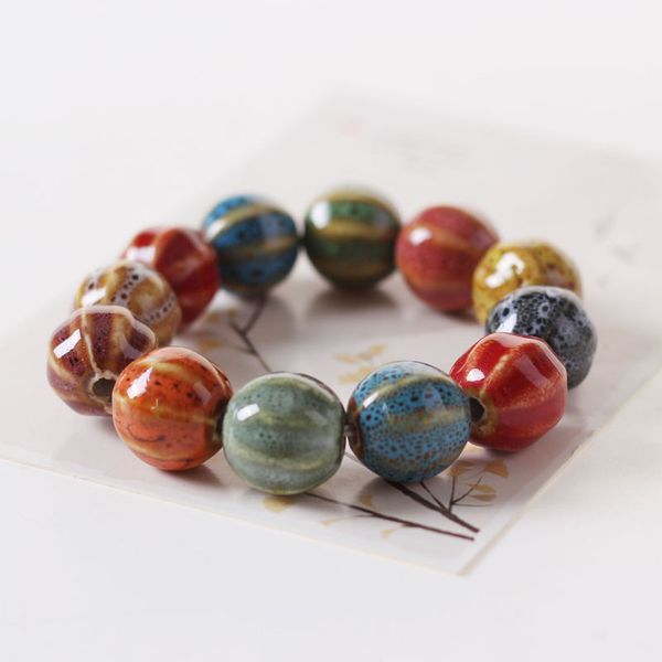 fashion charm flower glaze ceramics beads bracelet original design mala bangle handmade amulet jewelry gifts for her women men, Golden;silver
fashion charm flower glaze ceramics beads bracelet original design mala bangle handmade amulet jewelry gifts for her women men, Golden;silver