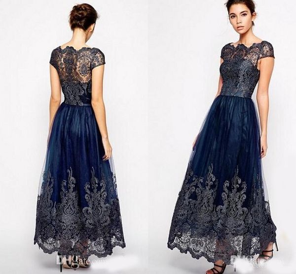 vintage new mother dresses cap sleeves illusion lace appliques navy blue tulle ankle length plus size mother of bride groom dresses, Black;red
vintage new mother dresses cap sleeves illusion lace appliques navy blue tulle ankle length plus size mother of bride groom dresses, Black;red