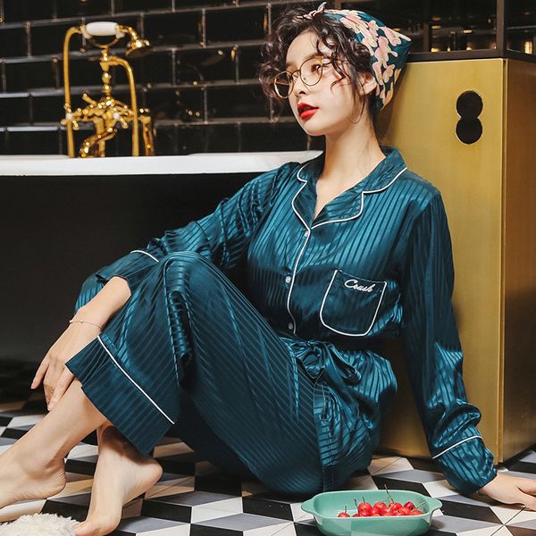 women sleepwear silk pijama 3 pcs homewear spring summer pajamas set sling elegant woman pink pajama set long pant robe, Blue;gray
women sleepwear silk pijama 3 pcs homewear spring summer pajamas set sling elegant woman pink pajama set long pant robe, Blue;gray