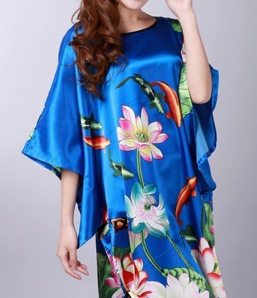 blue women's soft silk sleepwear fashion printed bathrobe casual home wear wholesale and retail, Black;red
blue women's soft silk sleepwear fashion printed bathrobe casual home wear wholesale and retail, Black;red