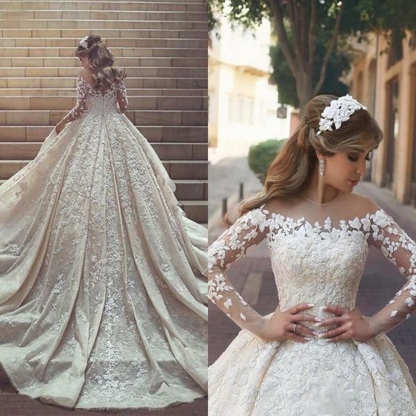 2018 sexy sheer jewel шеи бальное платье свадебные платья кристаллы оборками аппликации иллюзия длинные рукава собор поезд плюс размер сваде, White
2018 sexy sheer jewel шеи бальное платье свадебные платья кристаллы оборками аппликации иллюзия длинные рукава собор поезд плюс размер сваде, White