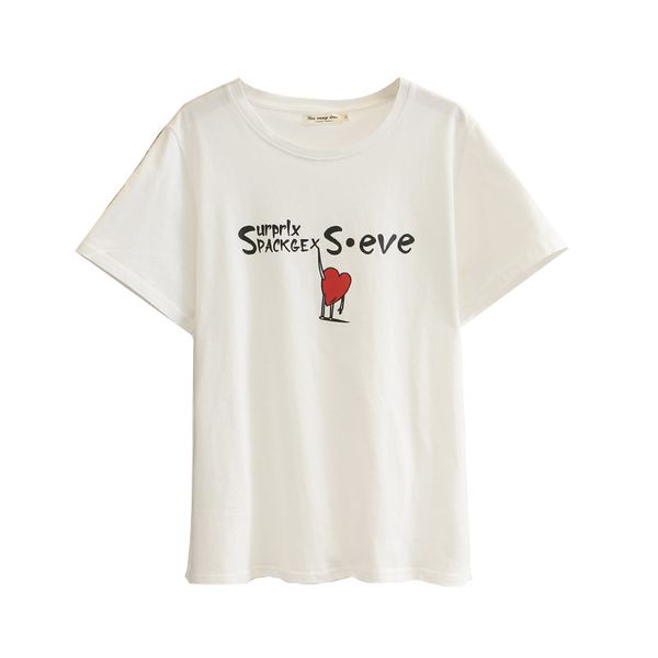 women summer t-shirt lady tees female printing short sleeve fashion plus size a11-8031, White
women summer t-shirt lady tees female printing short sleeve fashion plus size a11-8031, White