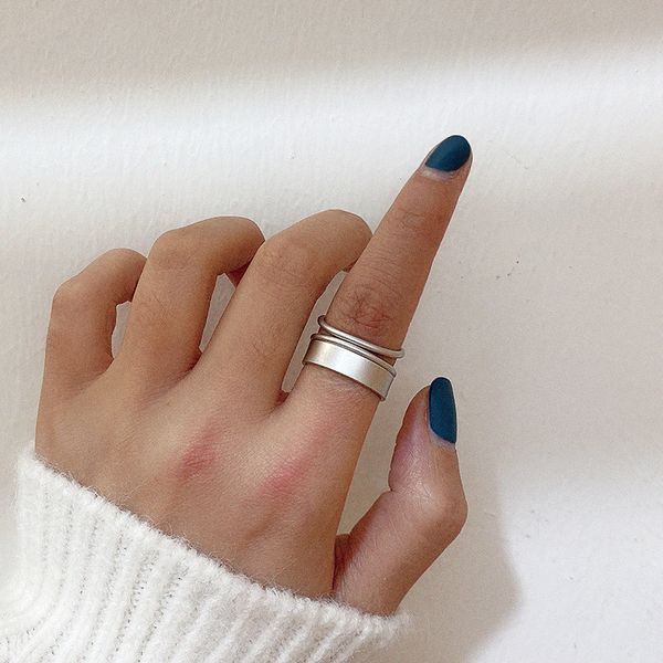 hong kong flavor retro double metal open ring ring ring cold wind, Silver
hong kong flavor retro double metal open ring ring ring cold wind, Silver