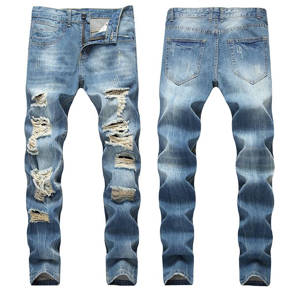 qiu dong shallow blue hole jeans straight han edition men's cultivate one's morality pants tide male youth scrape bad beggar pants
qiu dong shallow blue hole jeans straight han edition men's cultivate one's morality pants tide male youth scrape bad beggar pants