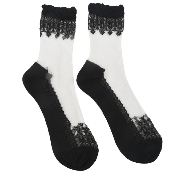 socks & hosiery baroque lace transparent crystal stockings (black), Black;white
socks & hosiery baroque lace transparent crystal stockings (black), Black;white