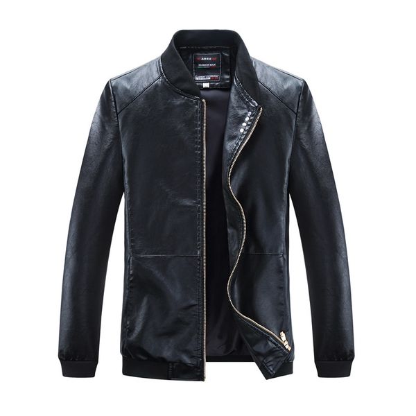 men's fur & faux spring wallet autumn cloak thin washing coat motorcycle, Black