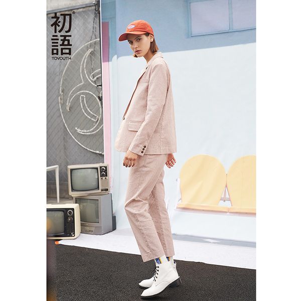 toyouth 2019 wowen spring blazer casual ol style long sleeve stripe print suit new arrival female blazers suits, White;black
toyouth 2019 wowen spring blazer casual ol style long sleeve stripe print suit new arrival female blazers suits, White;black