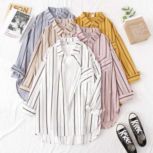 shirts women blouses ladies womens and blouses casual long sleeve stripe 2020 new good korean loose print goodquality, White
shirts women blouses ladies womens and blouses casual long sleeve stripe 2020 new good korean loose print goodquality, White
