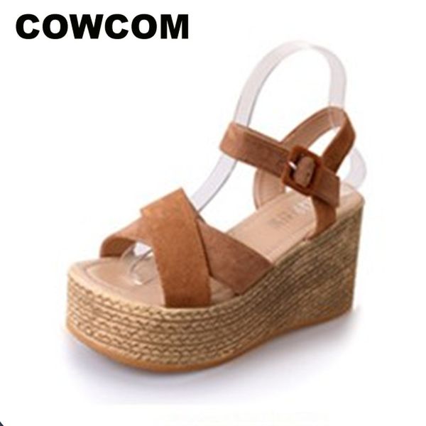 cowcom women's sandals 2019 roman fish mouth buckle muffin solid color women's shoes spot mixed platform high super hykl-k-13, Black
cowcom women's sandals 2019 roman fish mouth buckle muffin solid color women's shoes spot mixed platform high super hykl-k-13, Black