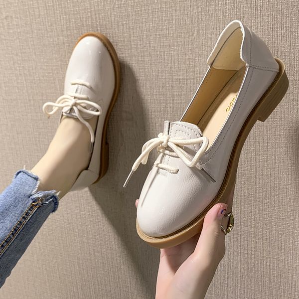 2020 spring classic women derbies british patent leather round toe oxfords flats casual ladies lace-up creepers shoes, Black
2020 spring classic women derbies british patent leather round toe oxfords flats casual ladies lace-up creepers shoes, Black