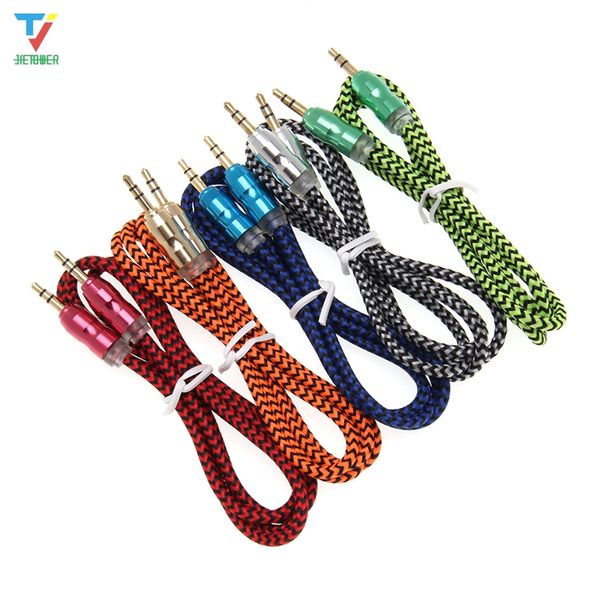 wholesale 100pcs/lot 1m/3.5mm gold-plated connectors braided fabric male to male aux audio cable cord
wholesale 100pcs/lot 1m/3.5mm gold-plated connectors braided fabric male to male aux audio cable cord