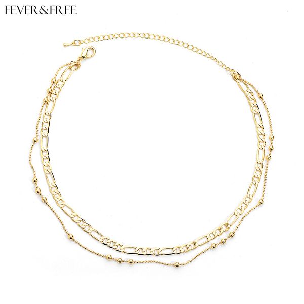 fever&bijoux femme gold clavicle choker necklaces women fashion beads chain necklace collar jewelry wholesale for 2020, Golden;silver
fever&bijoux femme gold clavicle choker necklaces women fashion beads chain necklace collar jewelry wholesale for 2020, Golden;silver