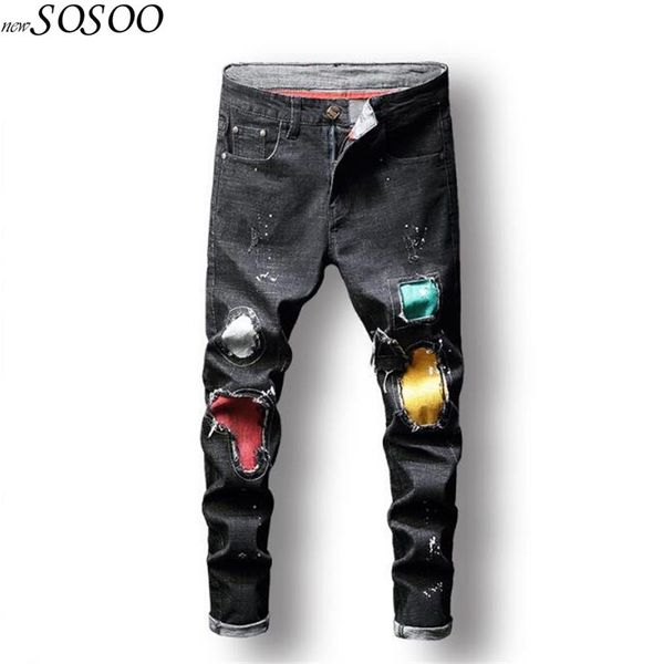 jeans men black 100% cotton ripped afligido jeans trousers cool men fashion pants #jd8815, Blue
jeans men black 100% cotton ripped afligido jeans trousers cool men fashion pants #jd8815, Blue