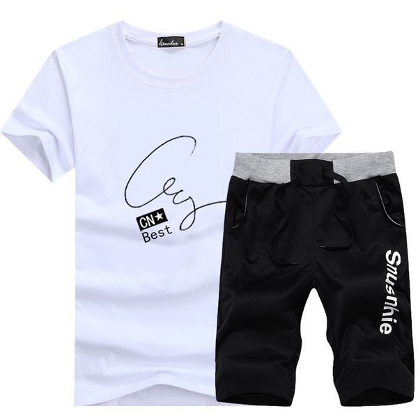 new men's short sleeve suit summer youth sportswear casual jogging sports round neck t-shirt designer sports suit, Gray
new men's short sleeve suit summer youth sportswear casual jogging sports round neck t-shirt designer sports suit, Gray