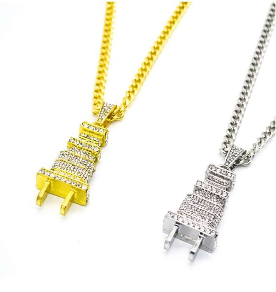 электрическая вилка в форме шкентеля кулоны ожерелья мужские bling crystal ожерелье iced out сплава ювелирных изделий iced out звено цепи дл, Silver 
электрическая вилка в форме шкентеля кулоны ожерелья мужские bling crystal ожерелье iced out сплава ювелирных изделий iced out звено цепи дл, Silver