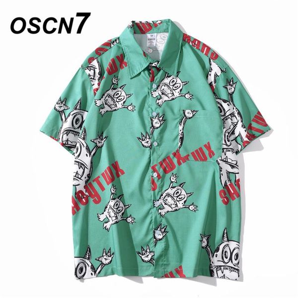 oscn7 casual streetwear beach printed short sleeve shirt men 2020 hawaii oversize fashion harujuku women shirts 635, White;black
oscn7 casual streetwear beach printed short sleeve shirt men 2020 hawaii oversize fashion harujuku women shirts 635, White;black