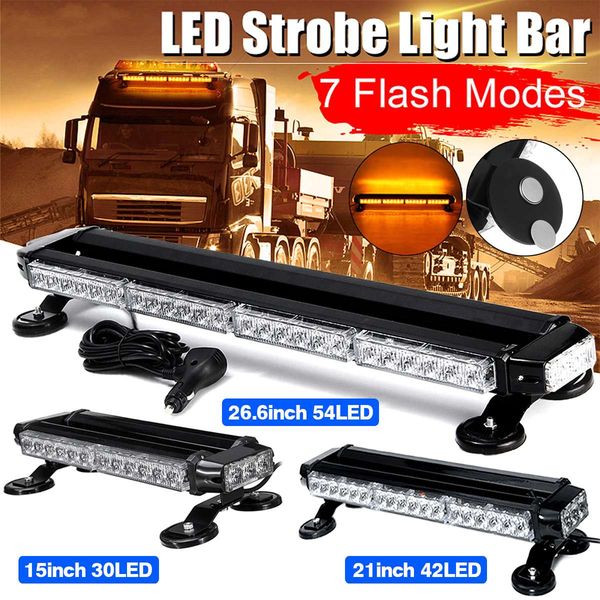42 led 4 side car roof adviser beacon strobe flashing security warning light bar emergency light magnetic 7 flash patterns
42 led 4 side car roof adviser beacon strobe flashing security warning light bar emergency light magnetic 7 flash patterns