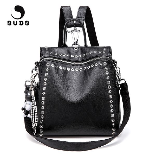 suds brand women pu leather backpack new fashion student rivet school bags shoulder bag female traveling backpack mochilas mujer
suds brand women pu leather backpack new fashion student rivet school bags shoulder bag female traveling backpack mochilas mujer