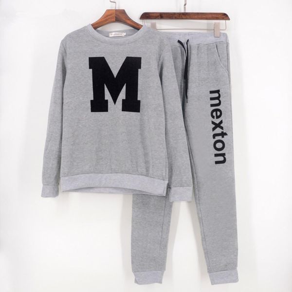 women 's tracksuit autumn winter printed sweatshirt +long pants women casual sportswear pullovers 2 piece set female fine, Gray
women 's tracksuit autumn winter printed sweatshirt +long pants women casual sportswear pullovers 2 piece set female fine, Gray