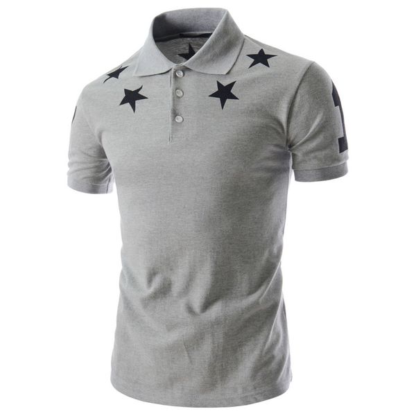 fashion star printing men polo shirts eu size short sleeve polos black grey summer tees slim breathable tshirt, White;black
fashion star printing men polo shirts eu size short sleeve polos black grey summer tees slim breathable tshirt, White;black