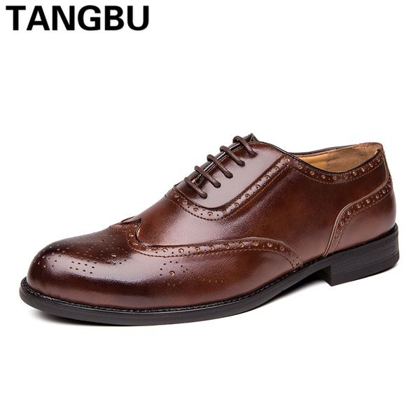 pointed toe carve men brogue shoes lace up breathable casual business dress shoes fashion men leather plus size38-48, Black
pointed toe carve men brogue shoes lace up breathable casual business dress shoes fashion men leather plus size38-48, Black
