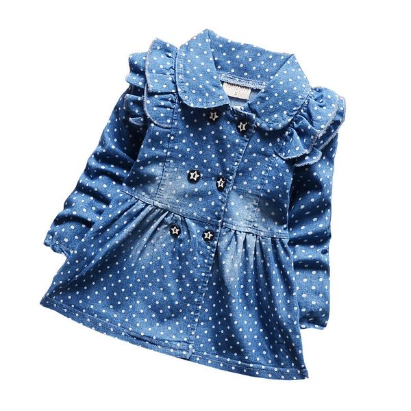 bibicola spring autumn children's denim jackets for girls polka dots jeans jackets female baby cotton lapel coat kids outerwear, Blue;gray
bibicola spring autumn children's denim jackets for girls polka dots jeans jackets female baby cotton lapel coat kids outerwear, Blue;gray