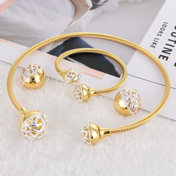 viennois jewelry set for women geometric hollow ball mix color chocker necklace bangle stud earrings party jewelry 2019, Silver
viennois jewelry set for women geometric hollow ball mix color chocker necklace bangle stud earrings party jewelry 2019, Silver
