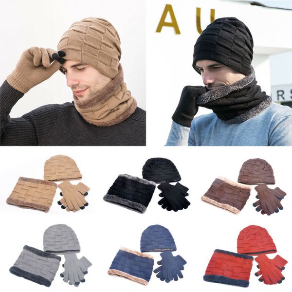 new 2020 men women winter 3 piece set knit beanie hat scarf touchscreen gloves warm suit, Blue;gray
new 2020 men women winter 3 piece set knit beanie hat scarf touchscreen gloves warm suit, Blue;gray